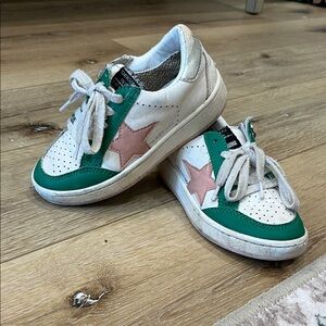 Vintage Havana Sneakers in White, Green, and Pink Star 13